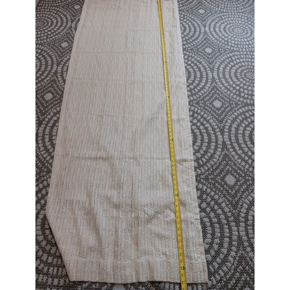 VTG Brocade Lace Cream‎ Curtain Panel Fully Lined Ivory 30"x86" Romantic Cottage - Picture 8 of 8